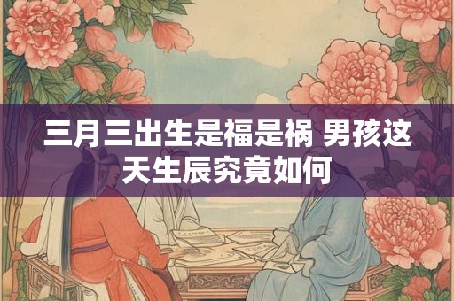 三月三出生是福是祸 男孩这天生辰究竟如何 三月三出生是福是祸 男孩这天生辰究竟如何