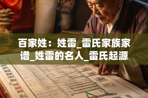 百家姓：姓雷_雷氏家族家谱_姓雷的名人_雷氏起源