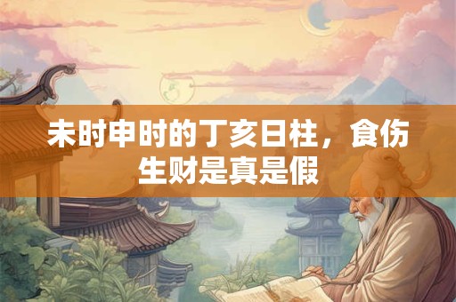 未时申时的丁亥日柱，食伤生财是真是假