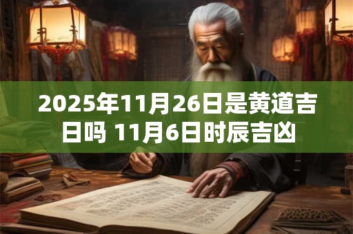 2025年11月26日是黄道吉日吗 11月6日时辰吉凶