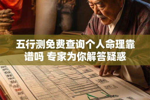 五行测免费查询个人命理靠谱吗 专家为你解答疑惑