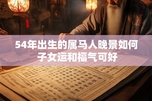 54年出生的属马人晚景如何 子女运和福气可好