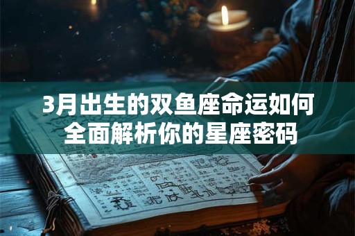 3月出生的双鱼座命运如何 全面解析你的星座密码