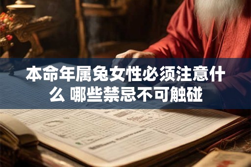 本命年属兔女性必须注意什么 哪些禁忌不可触碰