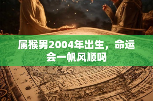 属猴男2004年出生，命运会一帆风顺吗
