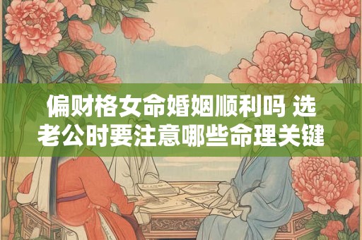 偏财格女命婚姻顺利吗 选老公时要注意哪些命理关键