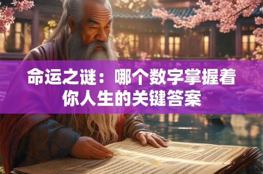 命运之谜：哪个数字掌握着你人生的关键答案