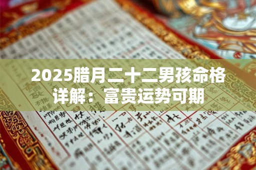 2025腊月二十二男孩命格详解：富贵运势可期