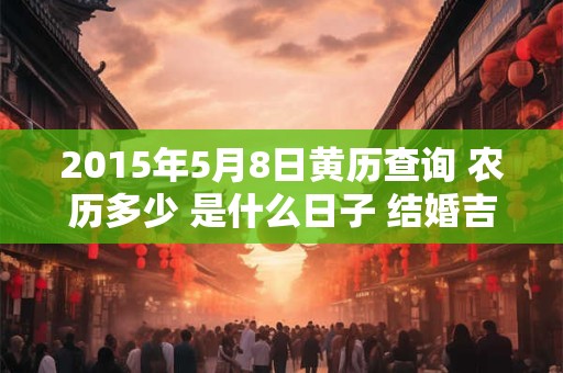 2015年5月8日黄历查询 农历多少 是什么日子 结婚吉时