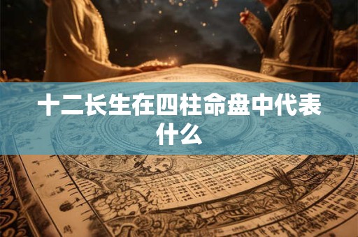 十二长生在四柱命盘中代表什么