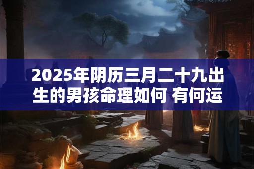2025年阴历三月二十九出生的男孩命理如何 有何运势特点