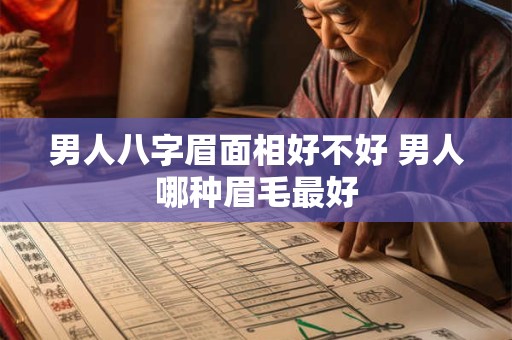 男人八字眉面相好不好 男人哪种眉毛最好