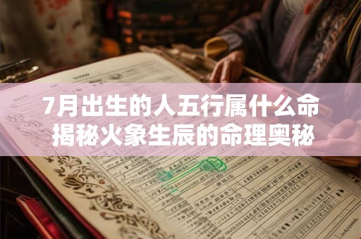 7月出生的人五行属什么命 揭秘火象生辰的命理奥秘