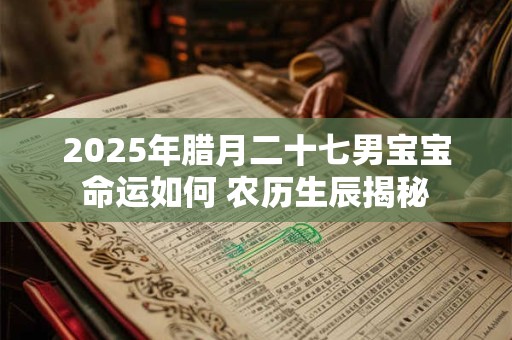 2025年腊月二十七男宝宝命运如何 农历生辰揭秘