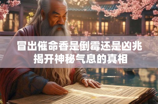 冒出催命香是倒霉还是凶兆 揭开神秘气息的真相