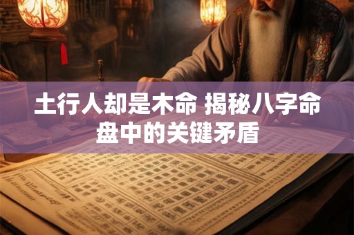 土行人却是木命 揭秘八字命盘中的关键矛盾