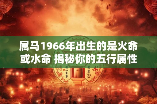 属马1966年出生的是火命或水命 揭秘你的五行属性