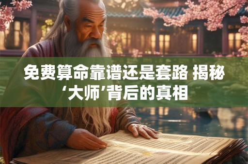 免费算命靠谱还是套路 揭秘‘大师’背后的真相