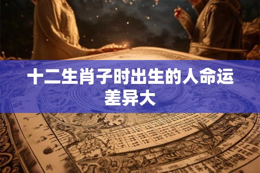 十二生肖子时出生的人命运差异大