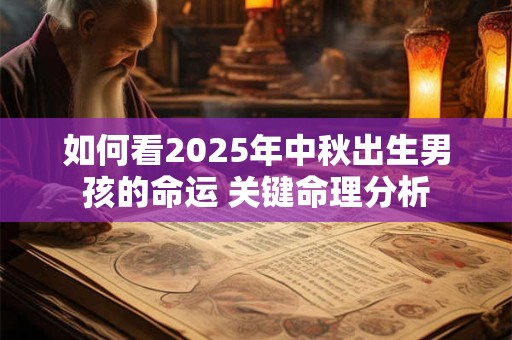 如何看2025年中秋出生男孩的命运 关键命理分析