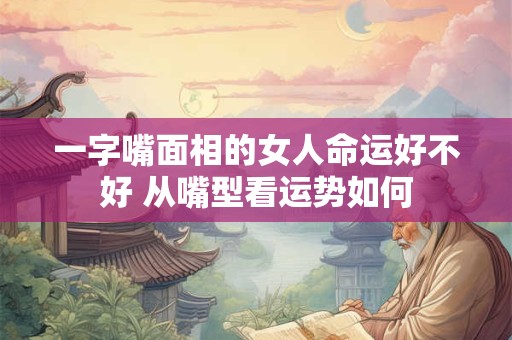 一字嘴面相的女人命运好不好 从嘴型看运势如何