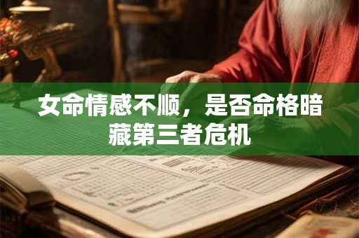 女命情感不顺，是否命格暗藏第三者危机