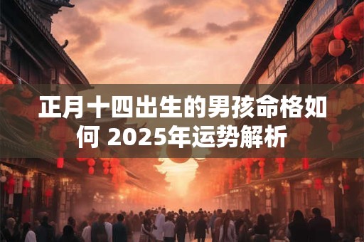 正月十四出生的男孩命格如何 2025年运势解析