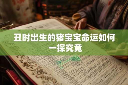 丑时出生的猪宝宝命运如何 一探究竟