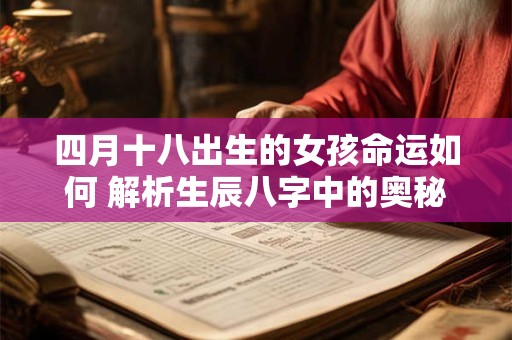 四月十八出生的女孩命运如何 解析生辰八字中的奥秘