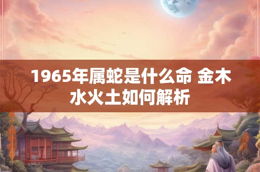 1965年属蛇是什么命 金木水火土如何解析 1965年属蛇是什么命 金木水火土如何解析