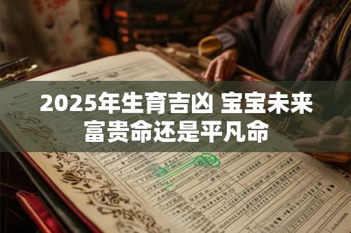 详细阅读:2025年生育吉凶 宝宝未来富贵命还是平凡命 2025年生育吉凶 宝宝未来富贵命还是平凡命