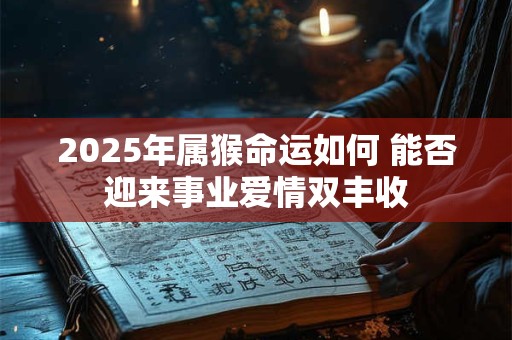 2025年属猴命运如何 能否迎来事业爱情双丰收 2025年属猴命运如何 能否迎来事业爱情双丰收