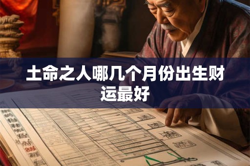 土命之人哪几个月份出生财运最好