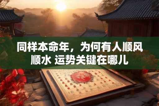 同样本命年,为何有人顺风顺水 运势关键在哪儿 同样本命年,为何有人顺风顺水 运势关键在哪儿