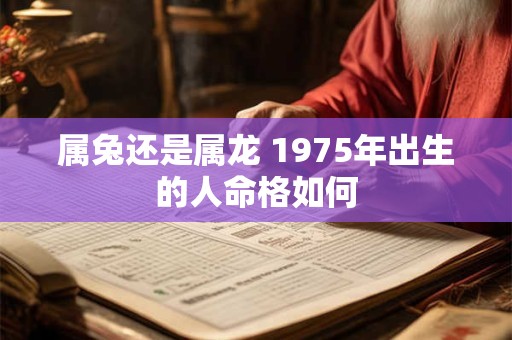 属兔还是属龙 1975年出生的人命格如何