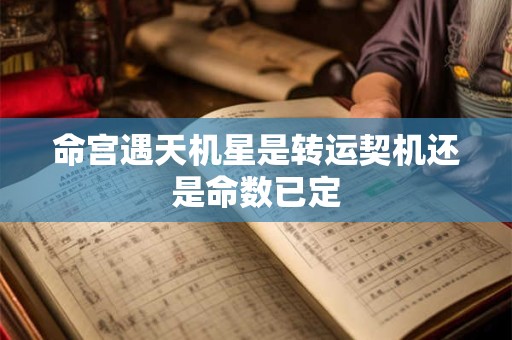 命宫遇天机星是转运契机还是命数已定