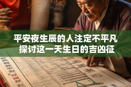 平安夜生辰的人注定不平凡 探讨这一天生日的吉凶征兆
