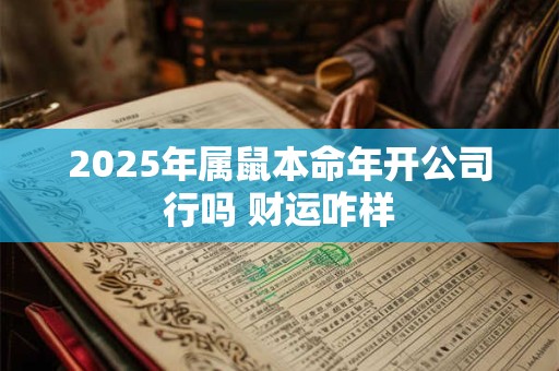 2025年属鼠本命年开公司行吗 财运咋样