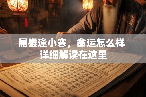 属猴逢小寒，命运怎么样 详细解读在这里
