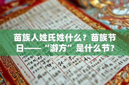 苗族人姓氏姓什么？苗族节日——“游方”是什么节？