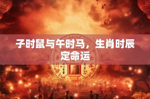 子时鼠与午时马，生肖时辰定命运