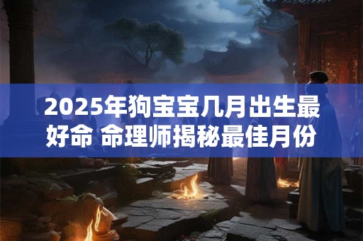 2025年狗宝宝几月出生最好命 命理师揭秘最佳月份