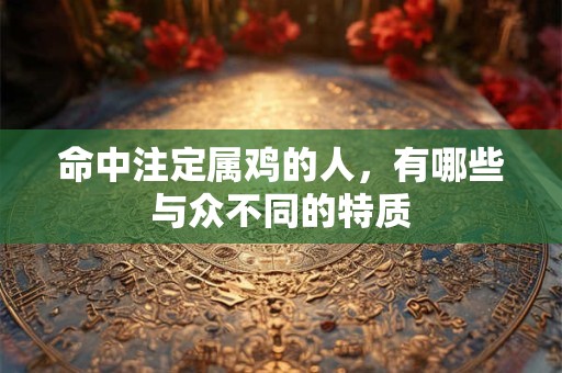 命中注定属鸡的人，有哪些与众不同的特质