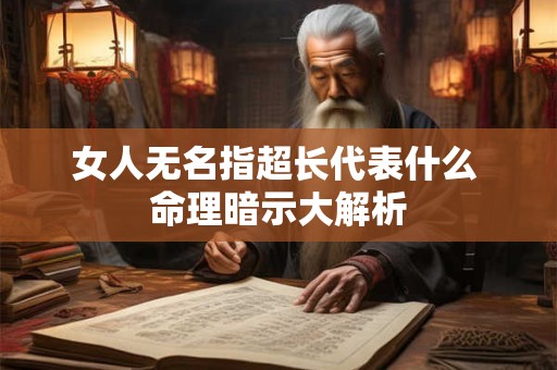 女人无名指超长代表什么 命理暗示大解析