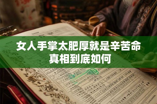 女人手掌太肥厚就是辛苦命 真相到底如何