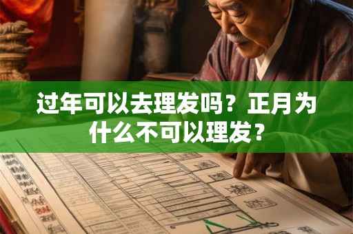 过年可以去理发吗？正月为什么不可以理发？