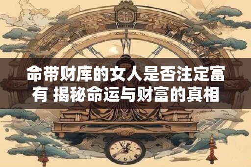 命带财库的女人是否注定富有 揭秘命运与财富的真相
