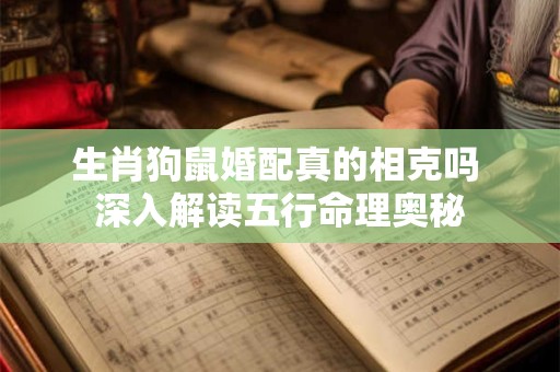 生肖狗鼠婚配真的相克吗 深入解读五行命理奥秘