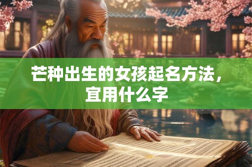 芒种出生的女孩起名方法，宜用什么字