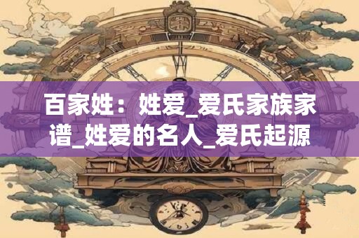 百家姓：姓爱_爱氏家族家谱_姓爱的名人_爱氏起源